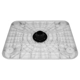 Wise White Rectangular Table - 4 Drink Holders w/Pedestal