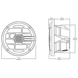 Roswell R Series 6.5” Marine Speakers - Anthracite Grille - 60W RMS & 120W Peak Power