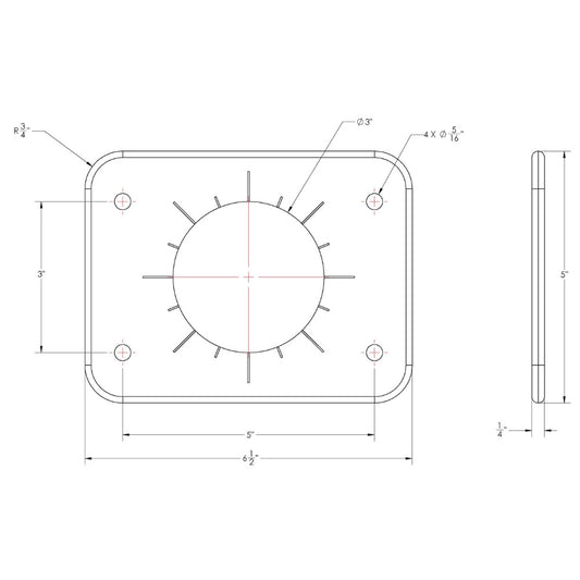 TACO Grand Slam 300 Universal Backing Plate f/GS-300 & GS-390 - Pair