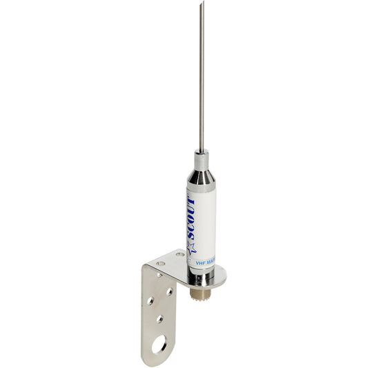 Scout 3' Stainless VHF Whip 3dB w/Bracket f/Sailboats - No Cable