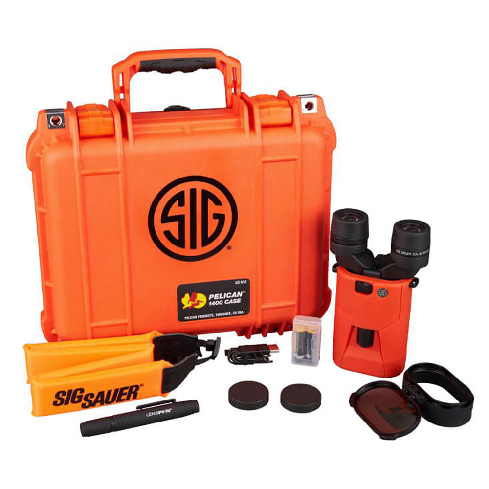 SIG SAUER ZULU6™ HDX Marine Binocular w/Polarized Flip Lens - 16x42mm - Orange