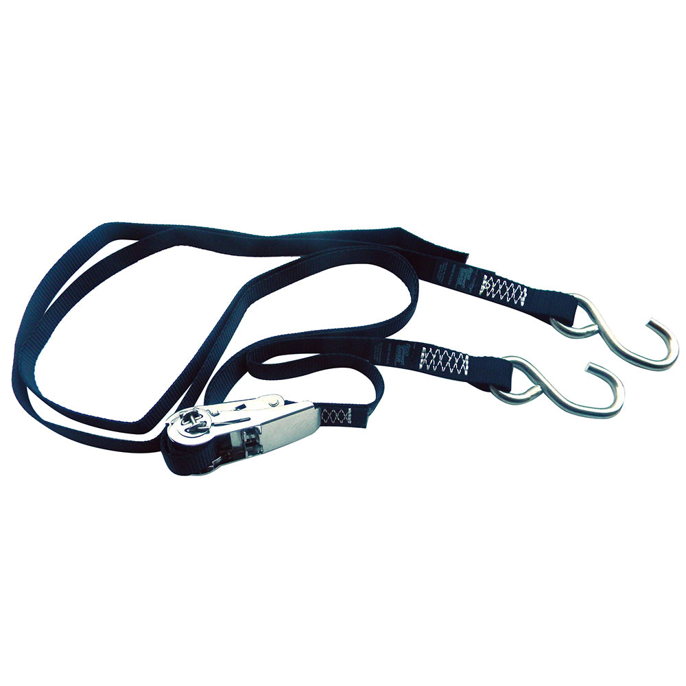 Rod Saver Stainless Steel Ratchet Gunwale Tie-Down - 1" x 16'