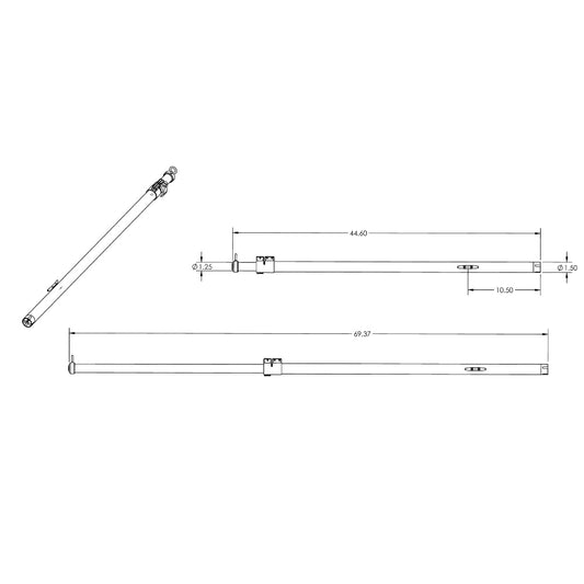 TACO Tele-Sun Aluminum Shade Poles w/Carry Bag