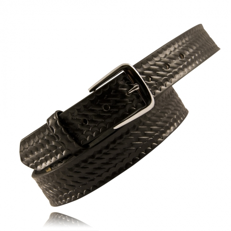 1.5 Off Duty Belt Basketweave With Gold Hardware Size 26
