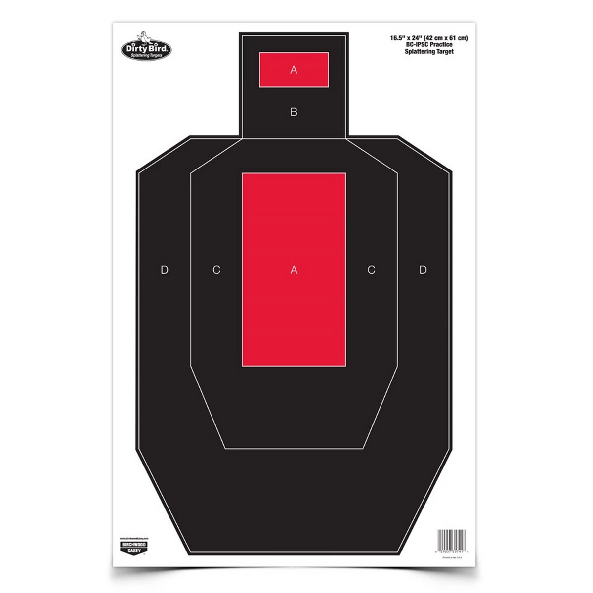 Dirty Bird 16.5 X 24 Bc-ipsc Practice Target, 3 Targets