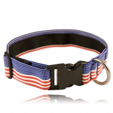 1 1/2 Decorative Embroidered Collar, Red/White