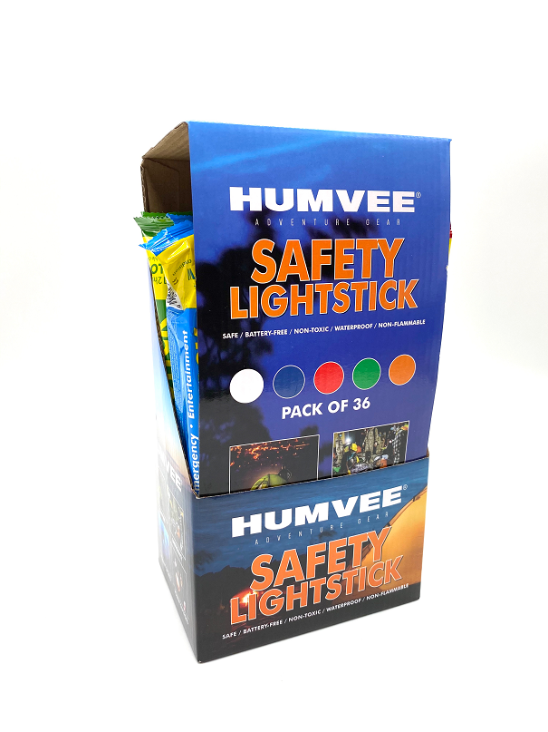 Humvee 6 Safety Glow Sticks, Display Of 36