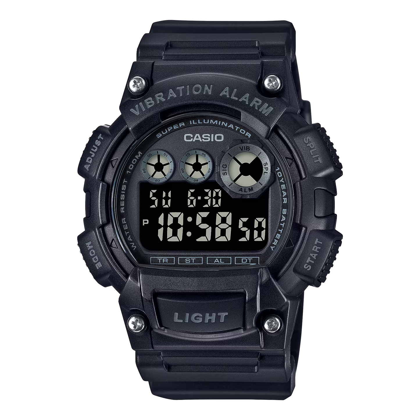 Casio Classic Digital Watch w/ Vibration Alarm & Super Bright Backlight
