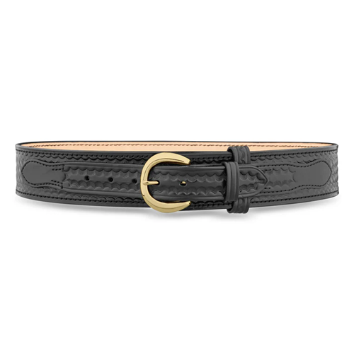 2-1/4" High-gloss Leather River Belt With Solid Brass Nickel Buckle