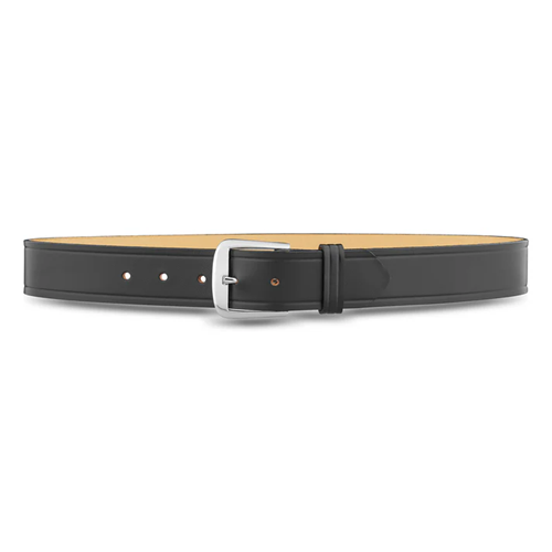 1-1/2" Plain Leather Garrison Belt With Nickel Buckle