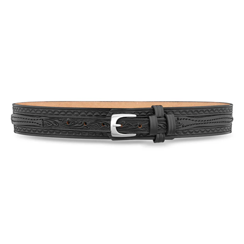 1-3/4" Floral Ranger Belt With Nickel Buckle