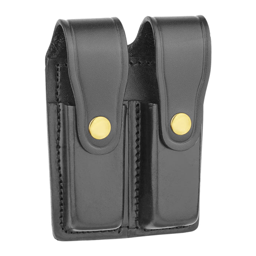 Plain Leather Double Magazine Holder For 9mm