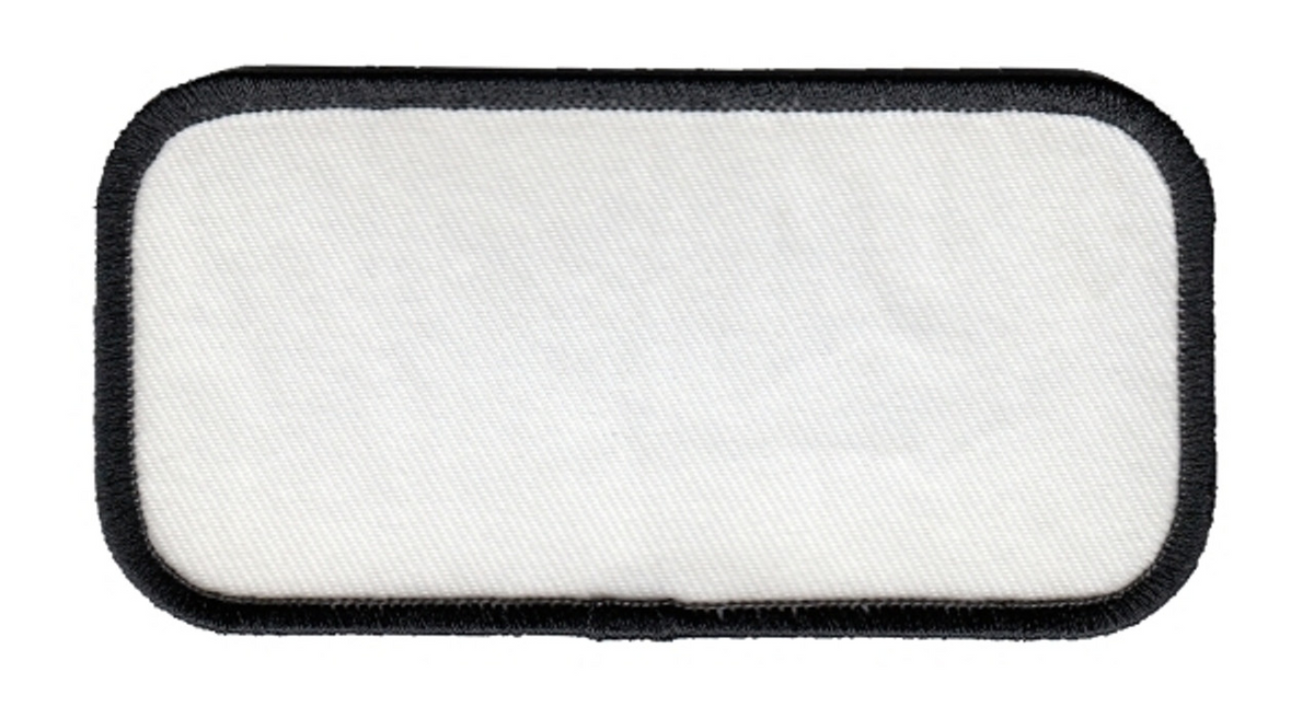 Blank Name Patch W/ Black Border - 4''x2''