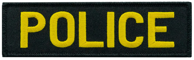 Police Patch - Gold/black - 5.25''x1.5''