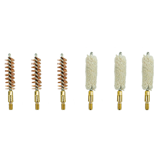6pc. 9mm Brush & Mop Set (#8-32 Thread)
