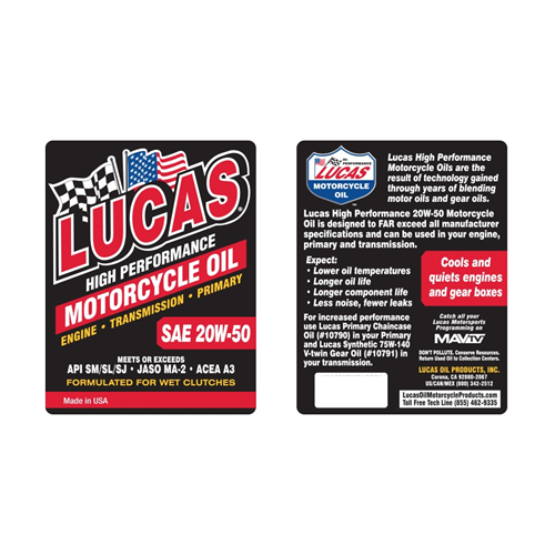 Sae High Performance Motorcycle Oil