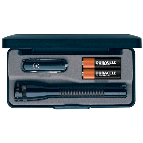 Maglite Mini Mag Aa W/ Swiss Knife, Black
