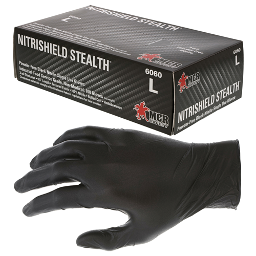 Mcr Safety Nitri-stealth Black Nitrile