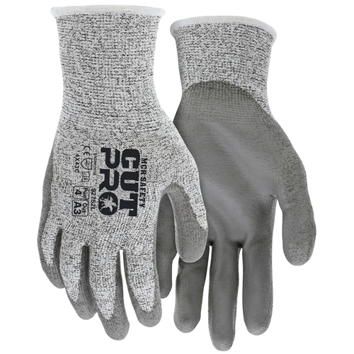 Mcr Safety 13ga HPPT/Fiberglass Shell, PU dip