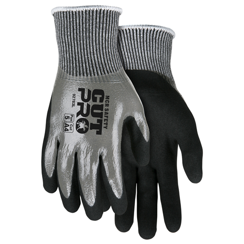 Mcr Safety 13g Salt+pep Hppe/glass, Blk Nitrile