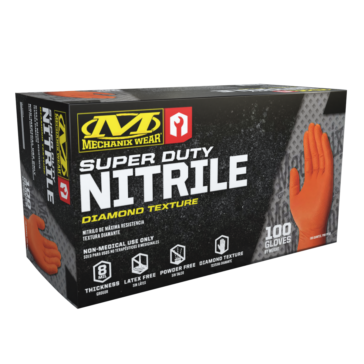 8 Mil Nitrile Rdt Gloves - 100 Pack