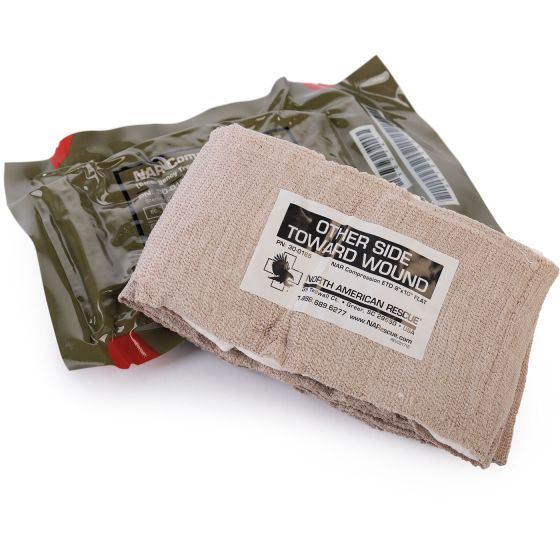 North American Rescue Responder Emergency Trauma Dressing - 8''x10'' Compressed