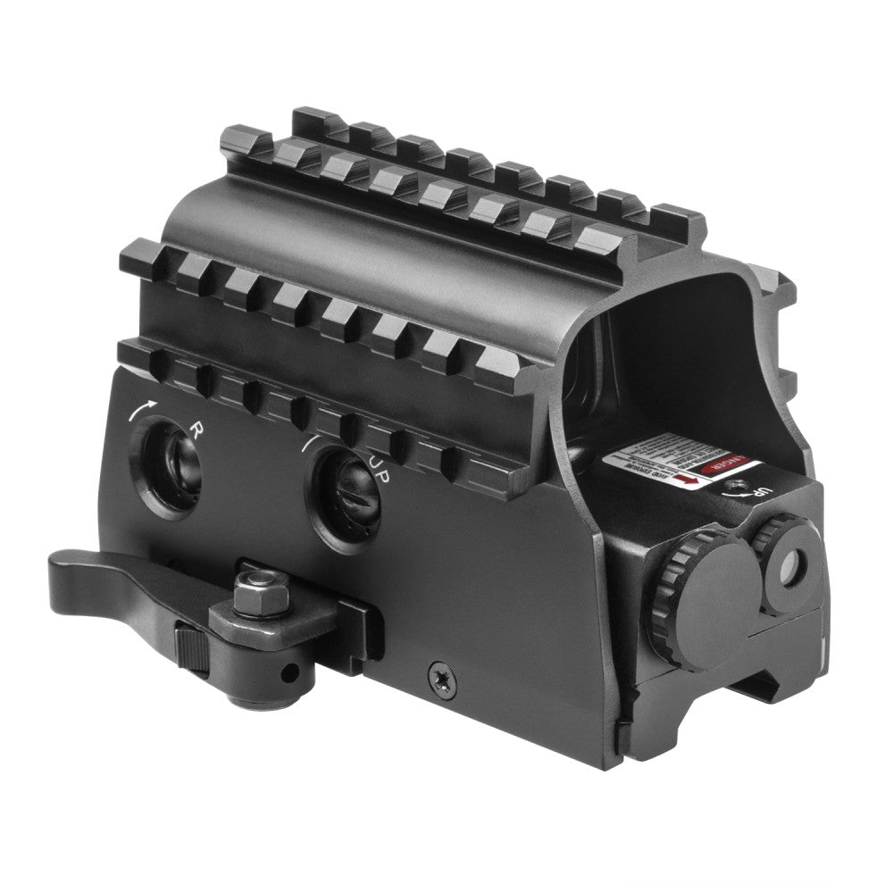 Tri-rail Green Dot W/red Laser Qr Mnt