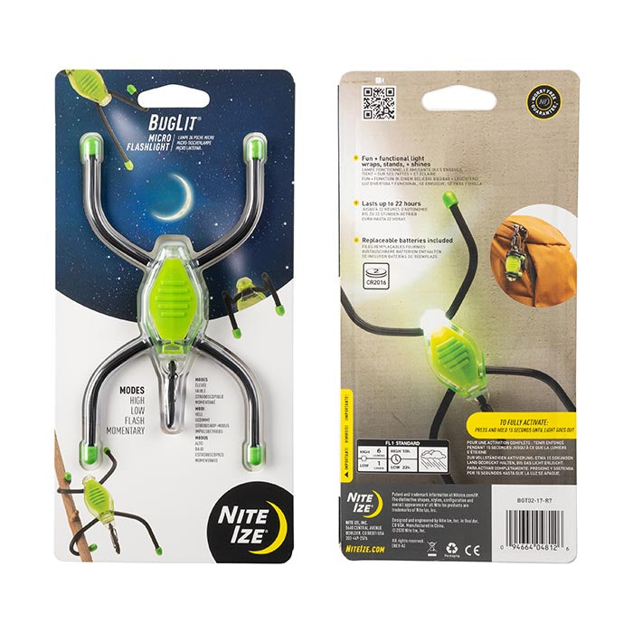 BugLit Micro Flashlight - Bright Blue/Charcoal