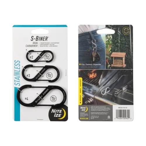 Nite-ize S-Biner Stainless Steel Dual Carabiner - 3 Pack