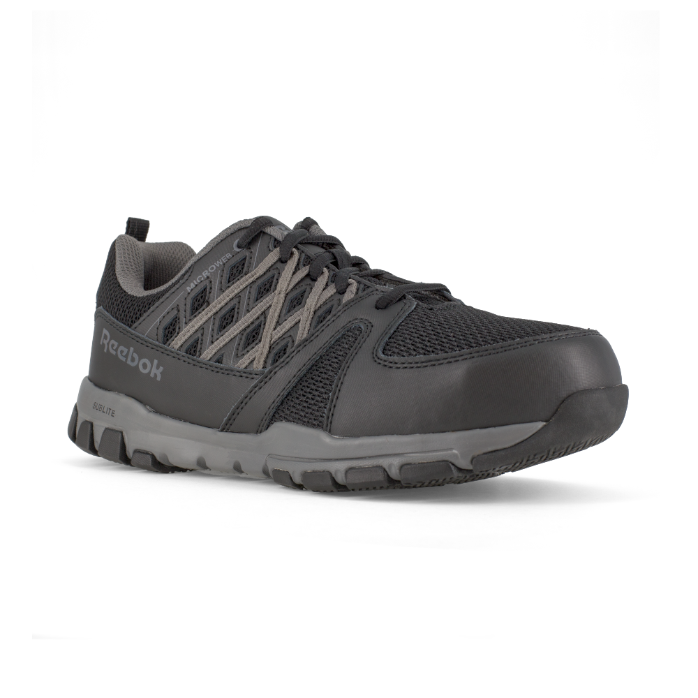 Sublite Work Athletic Shoe w/ Steel Toe - Black/Gray