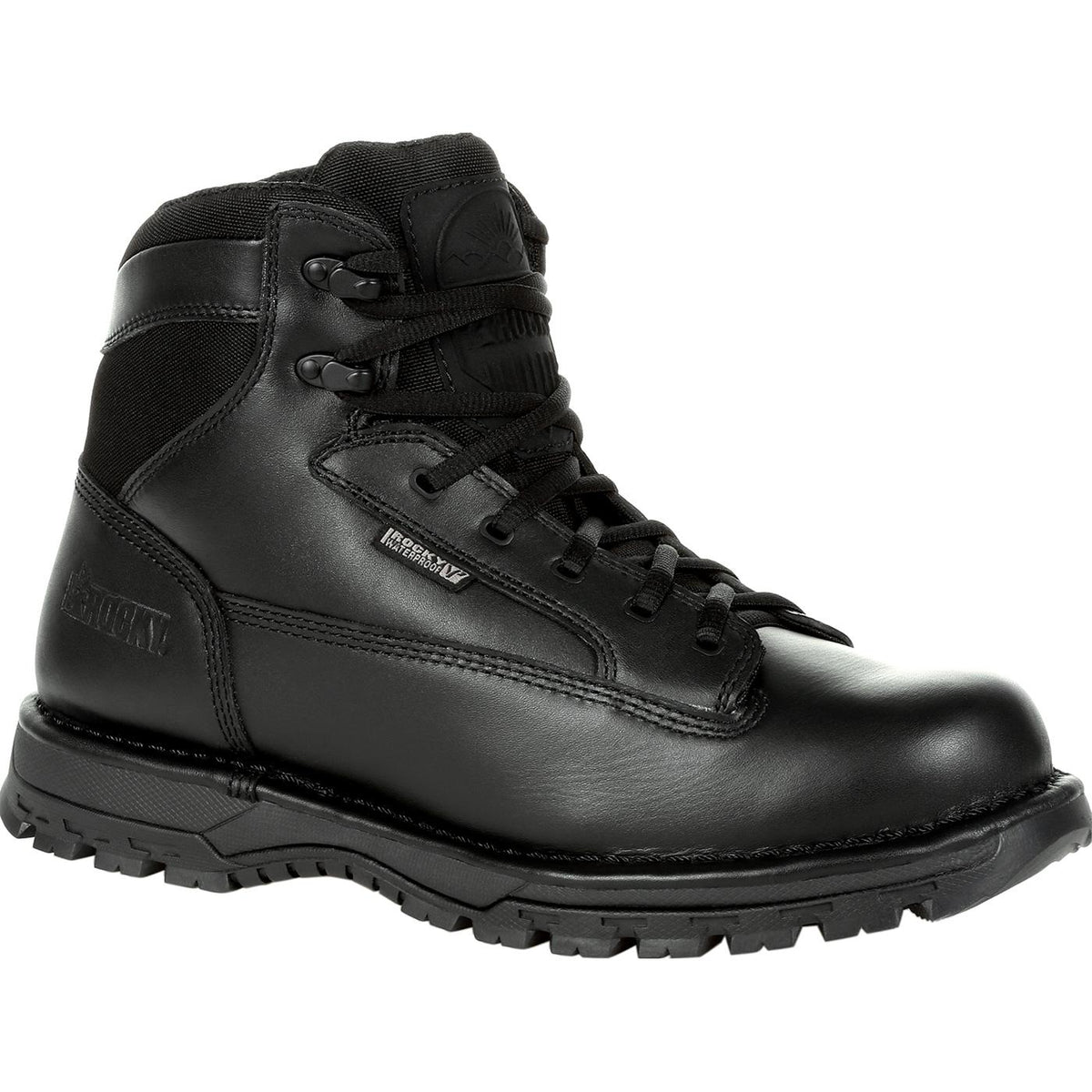 Portland 6'' Black Side Zip Waterproof Public Service Boot