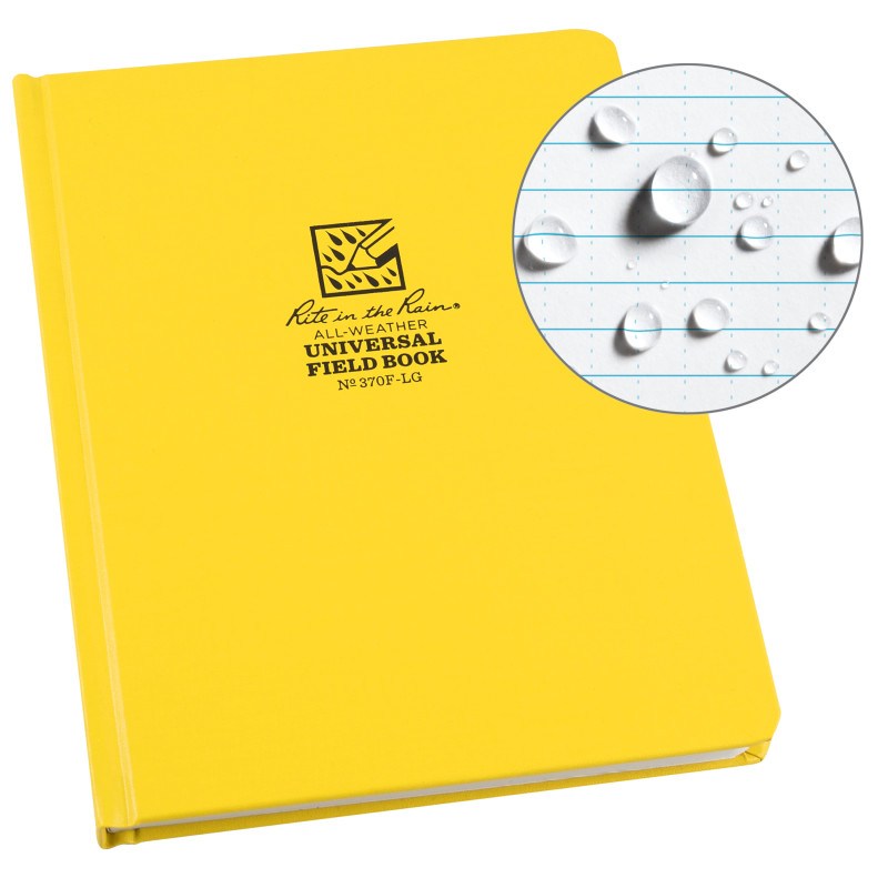 Rite In The Rain Fabrikoid Universal Hard Cover Book - 6 X 8 Yellow