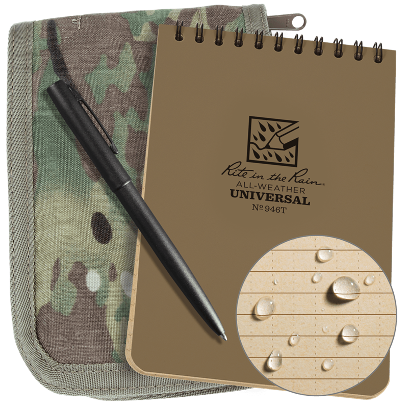 Cordura 5.25 X 7.25 Top Bound Notebook Kit - Tan Book / Multicam Cover