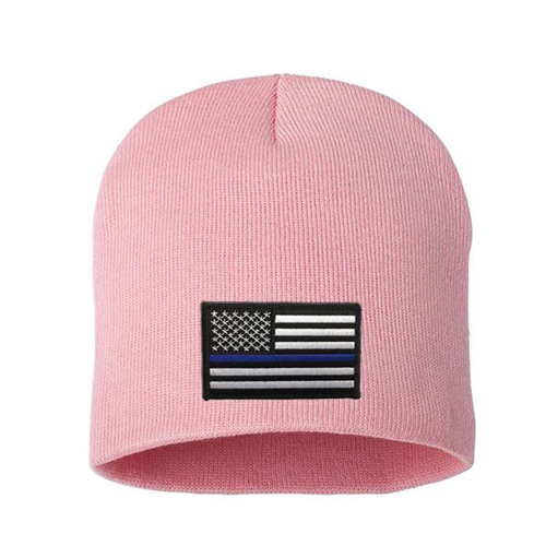 Thin Blue Line Knit Beanie 8 Inch