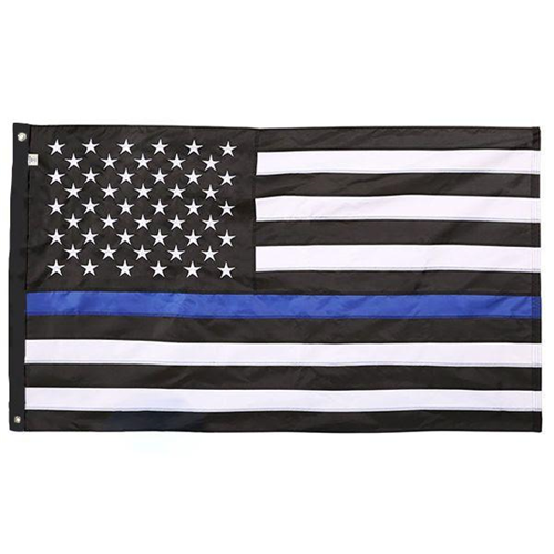 Pointview Flags - Thin Blue Line American Flag - Sewn/embroidered - 3 X 5 Feet