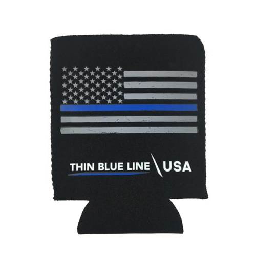 Thin Blue Line Thin Red Line Can Koozie
