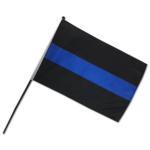 Stick Flag, Thin Blue Line, 12 X 18 Inches