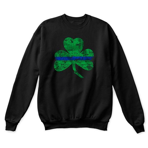 Thin Blue Line Crewneck, Shamrock
