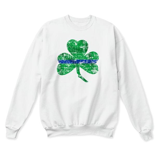 Thin Blue Line Crewneck, Shamrock