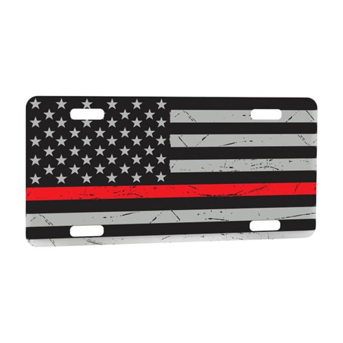 License Plate - Thin Red Line American Flag