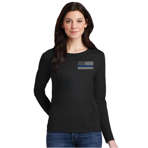 Women's Long Sleeve - Small Logo Thin Blue Line