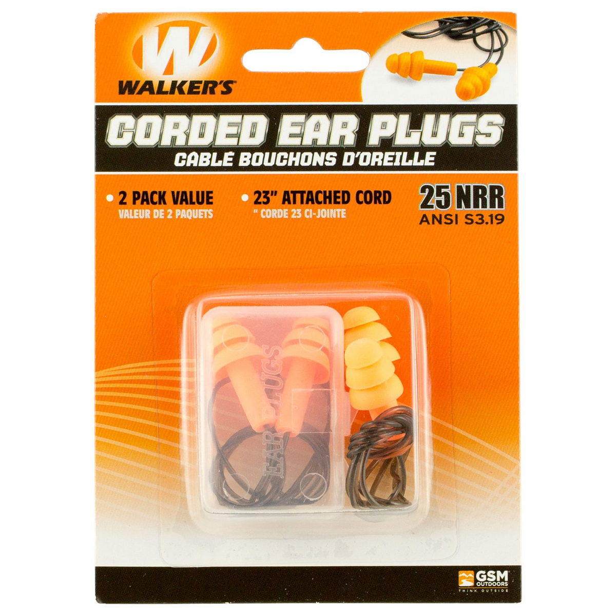 Silicon Corded Ear Plug 2pk