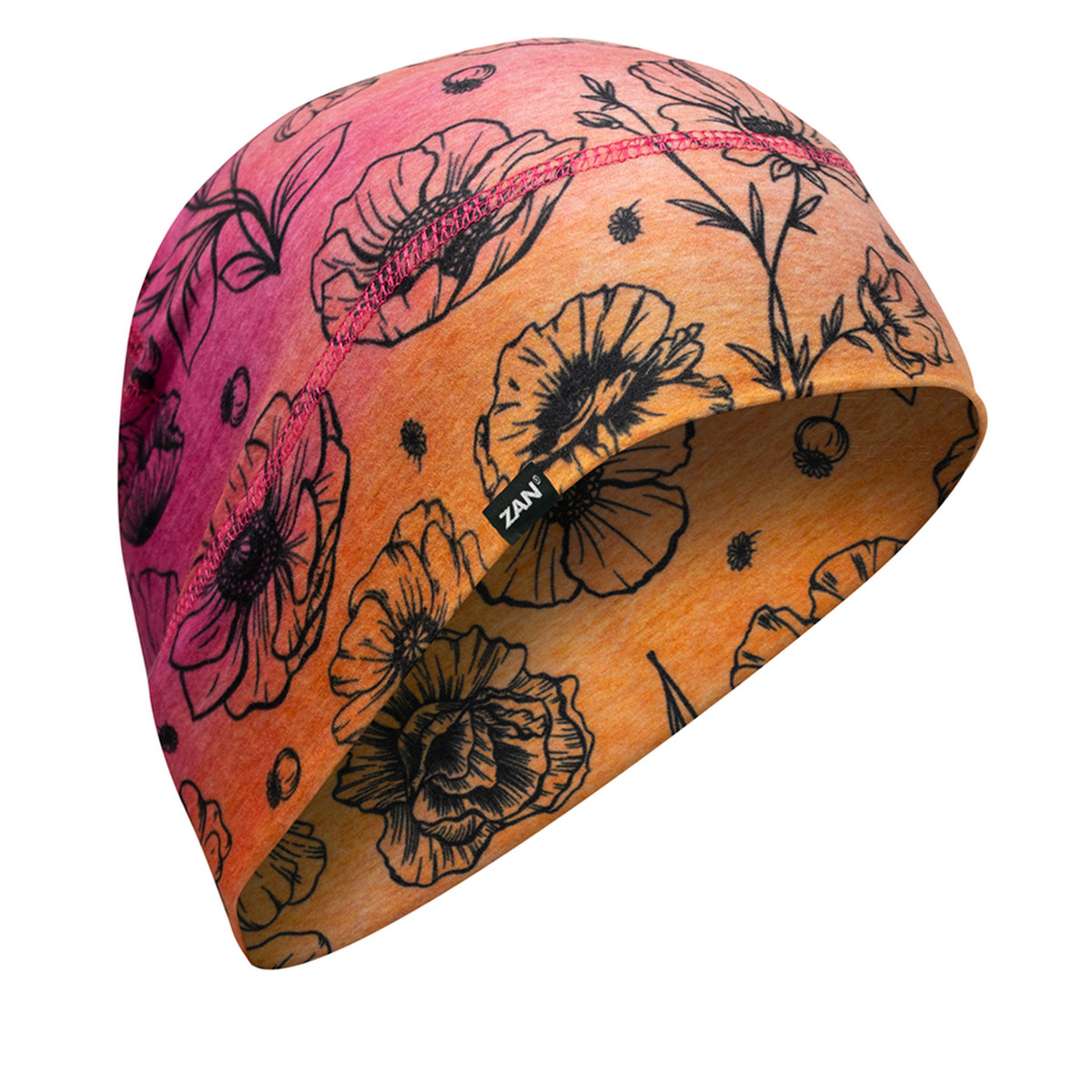 Zan Helmet Liner/beanie Sportflex Series Sunset Poppies