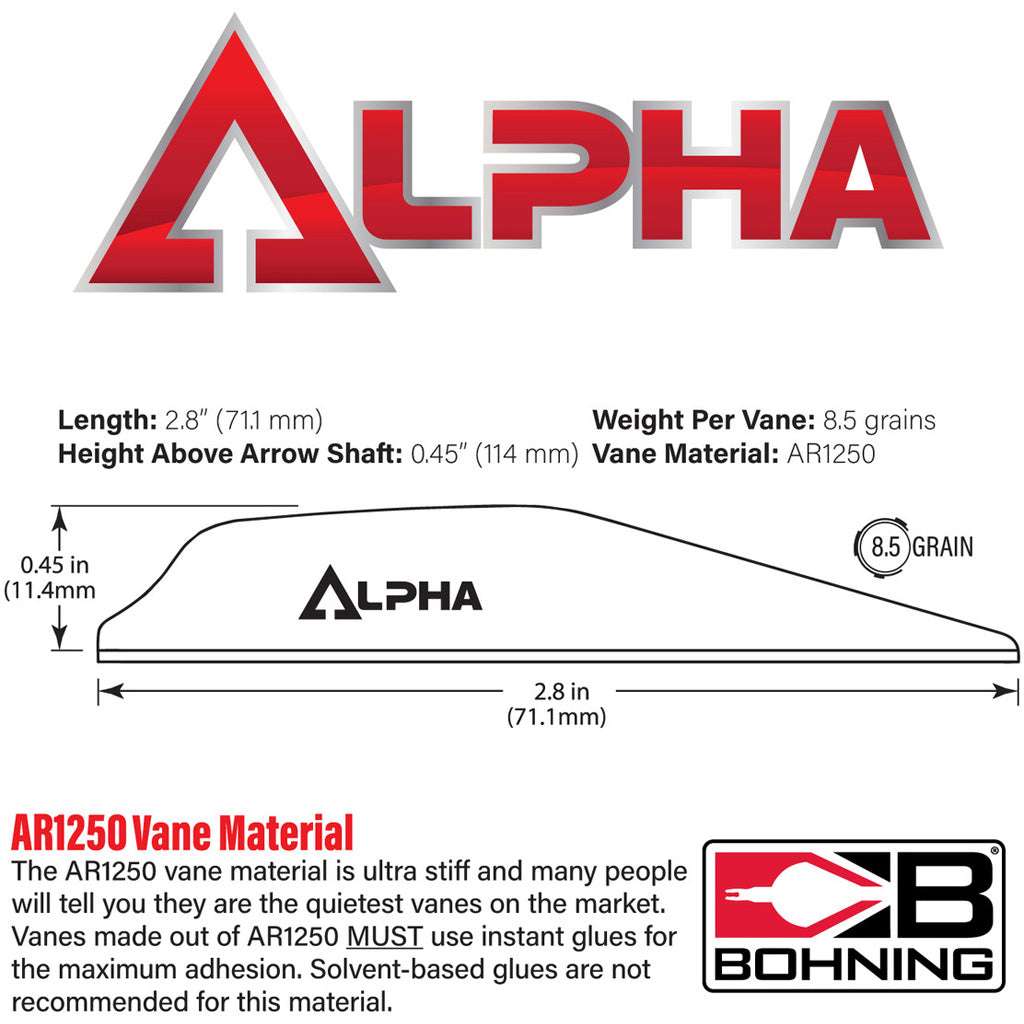 Bohning Alpha Vanes American Flag 100 Pk.