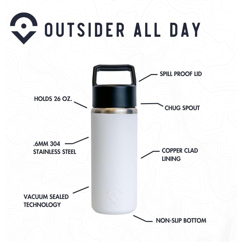 Outsider The All Day Water Bottle Black