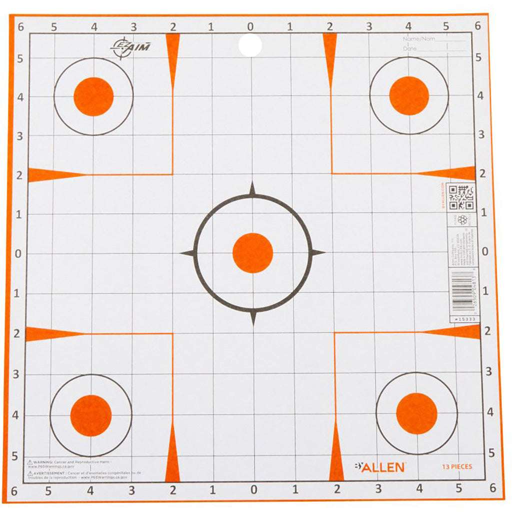 Ezaim Sight-in Grid Paper Targets 12x12 12 Pk.