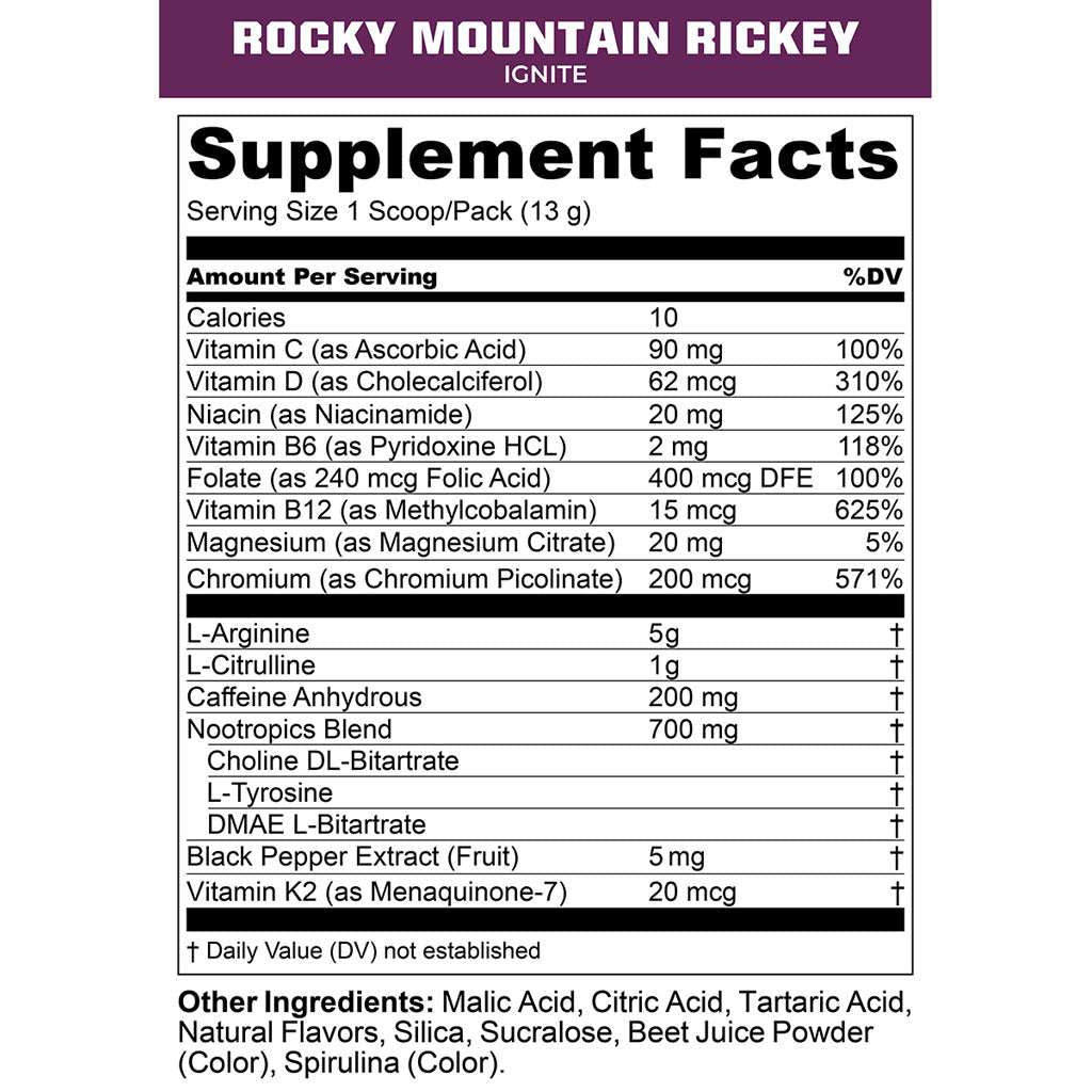 Mtn Ops Ignite Rocky Mountain Rickey 21oz Tub (45 Scoops)