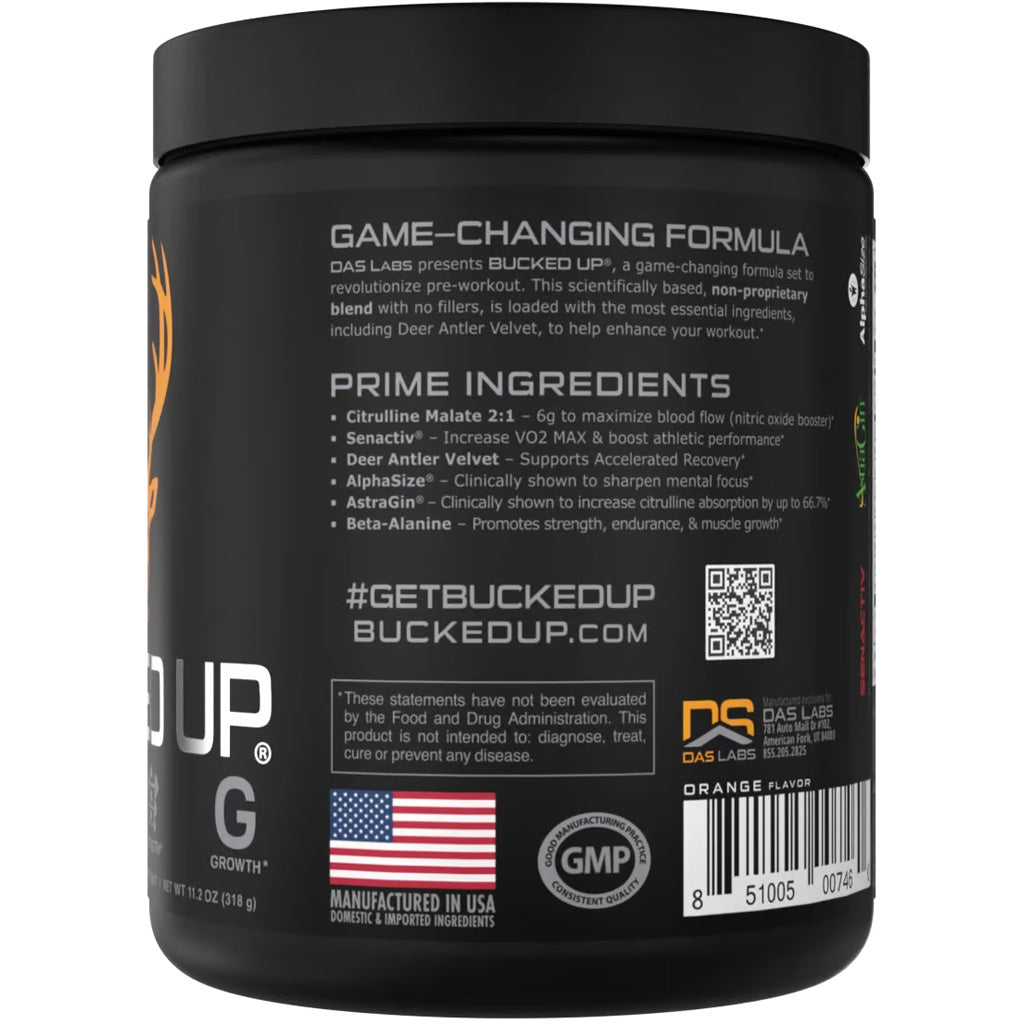 Bucked Up Pre-workout Killa Oj 30 Serving Tub
