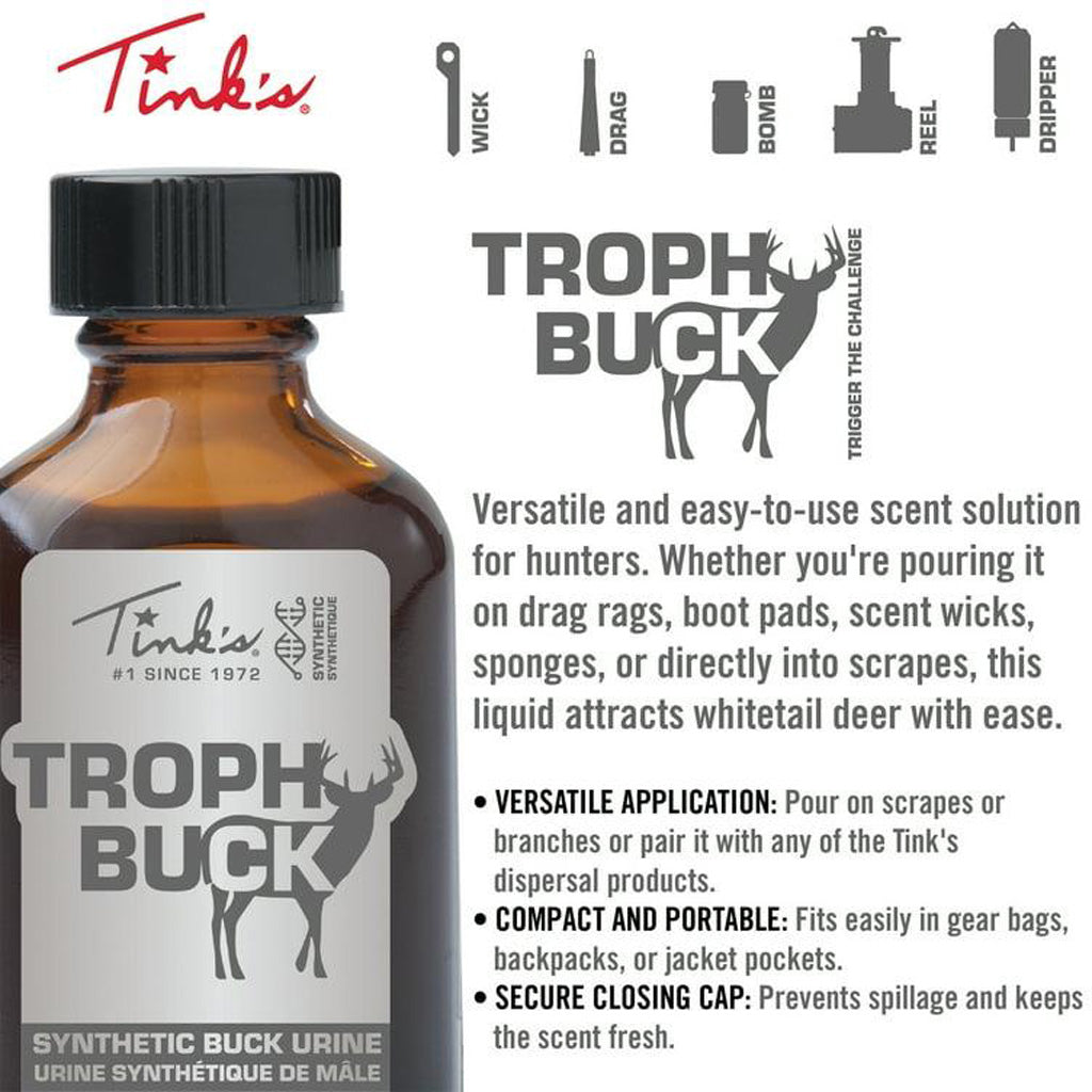 Tinks Trophy Buck Squeeze Bottle W/minibomb 1oz