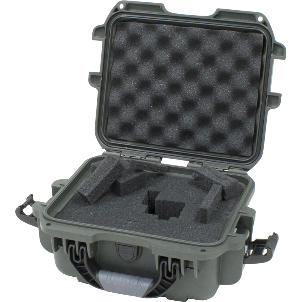 Nanuk Pistol And Accessory Hard Case W/foam Olive 9.4 In. X 7.4 In. X 5 In